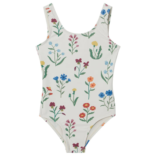 UV Swimsuit, Swedish Wildflowers, front