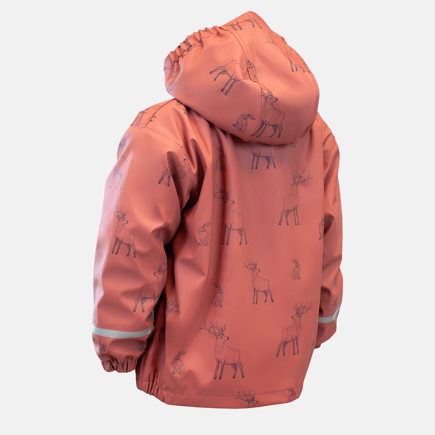 Lined rain jacket, Pink, Product image, Back