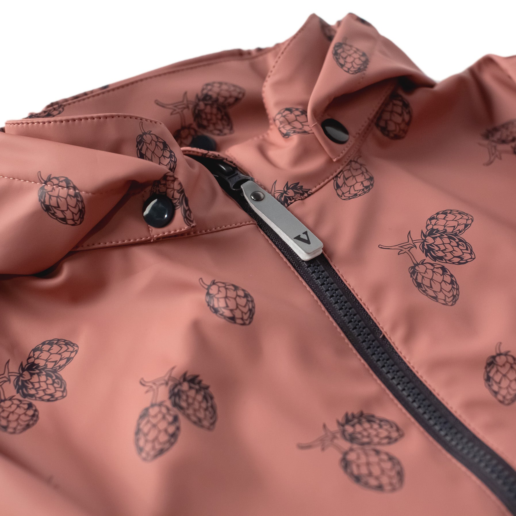 Unlined rain jacket, Pink, Product image, Front, Close up