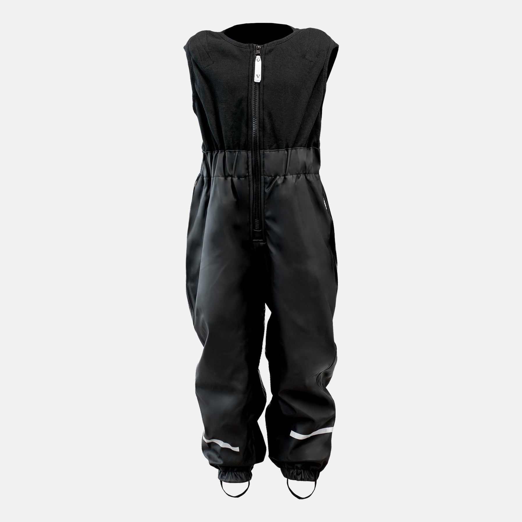 Lined rain pants, Black, Product image, Front