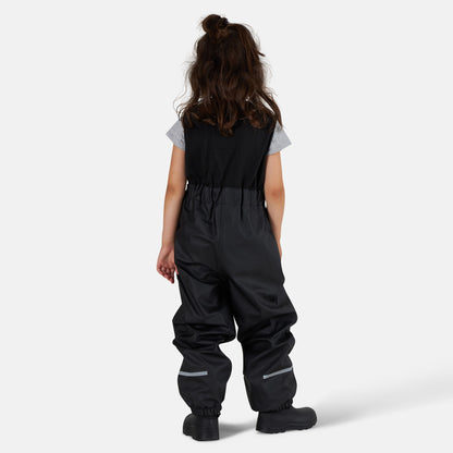 Lined rain pants, Black, Model image, Back