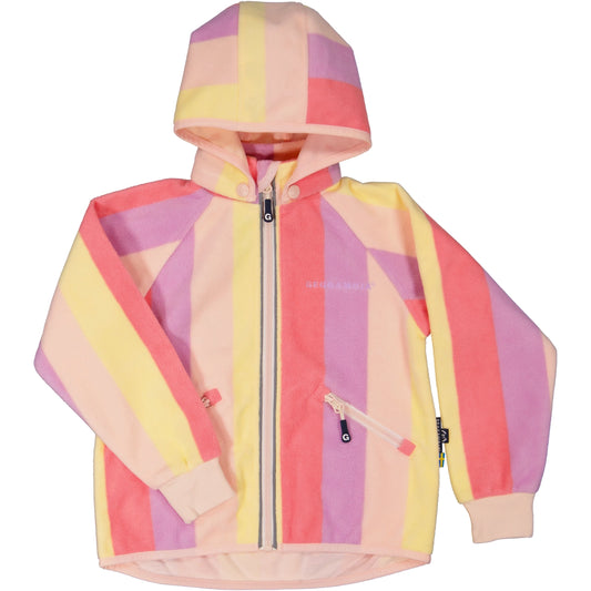 Fleece Jacket, Pink stripe, Product image, Front