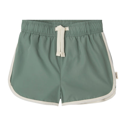 Swim Shorts, Green, Front